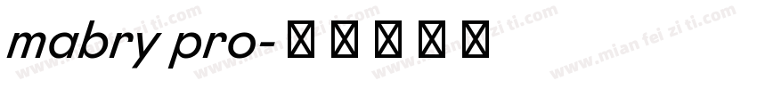 mabry pro字体转换